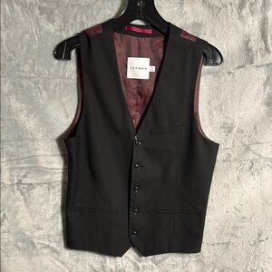 NWT‎ Topman Black Men's Vest 38 special occasion wedding prom